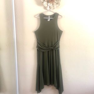 ✨Anthropologie High low dress with twisted belt